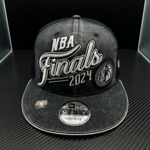 New Era 9FIFTY Dallas Mavericks 2024 NBA Finals Snapback Trucker Hat Black NWT